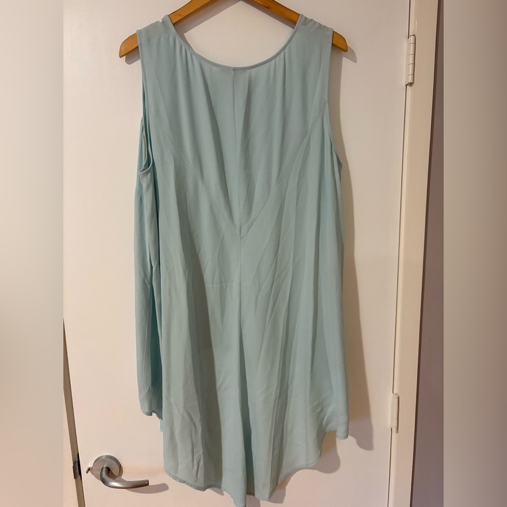 Elegant Sleeveless Mint Hi-Lo Mint Blue Tunic - Picture 8 of 8